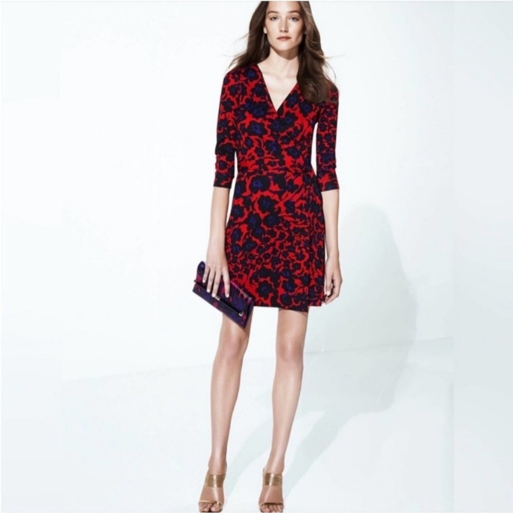 Dvf Wrap Dress - Julian Two Silk Jersey Wrap Dress - image 3